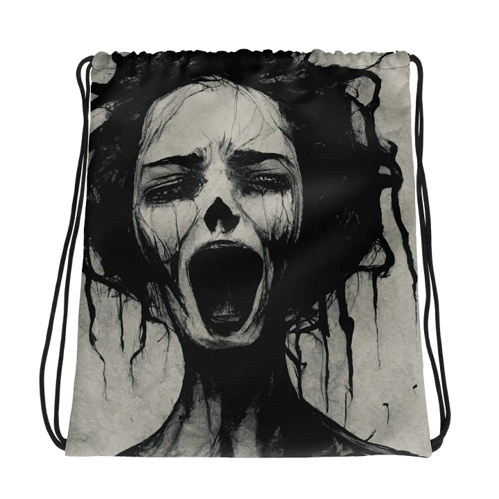 Scream of Expression Drawstring Backpack product image (1)