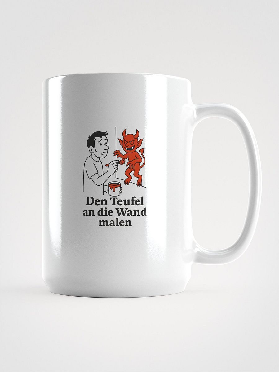 Den Teufel an die Wand malen To paint the devil on the wall mug by dark aplhabet product image (1)