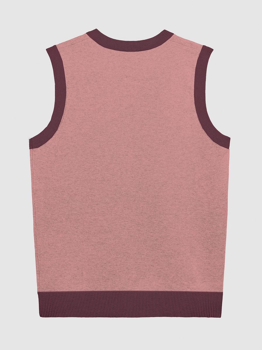 BUSY-BRAINED (lg. design, duotone maroon) knitwear vest product image (8)