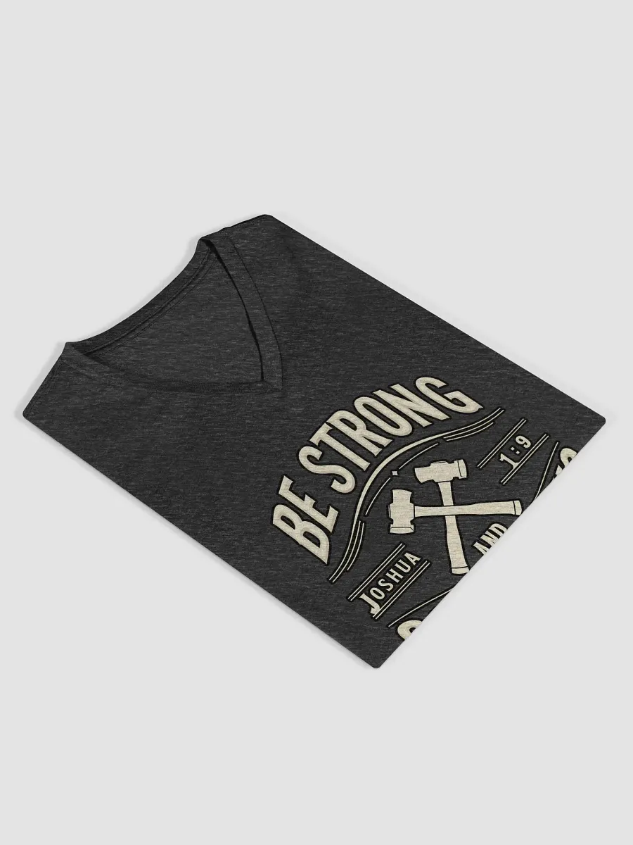 Be Strong and Courageous V-Neck T-Shirt product image (4)