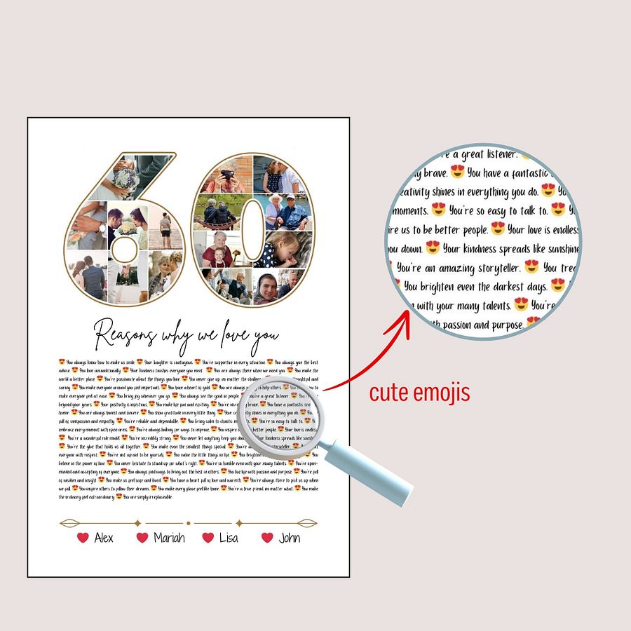 60 Reasons Why We Love You Canva Template product image (5)