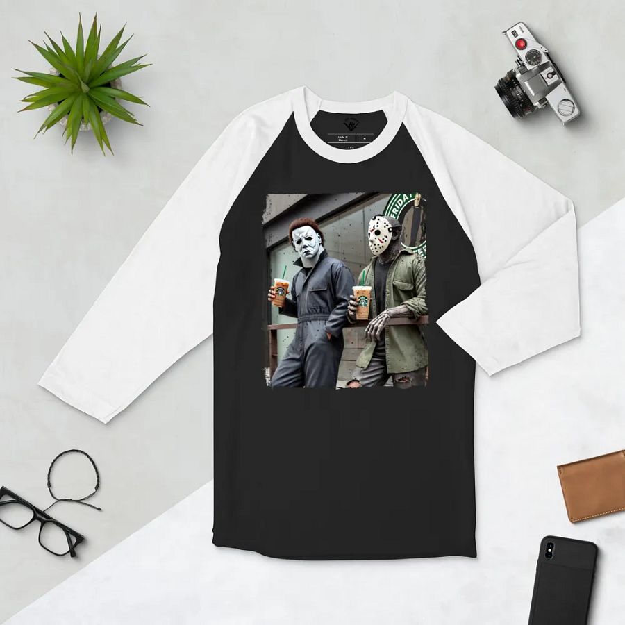 Horror Icons Coffee Hangout Tee product image (13)