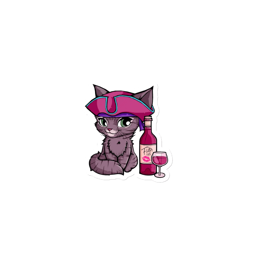 Mama Cat Wine Time Magnet product image (1)
