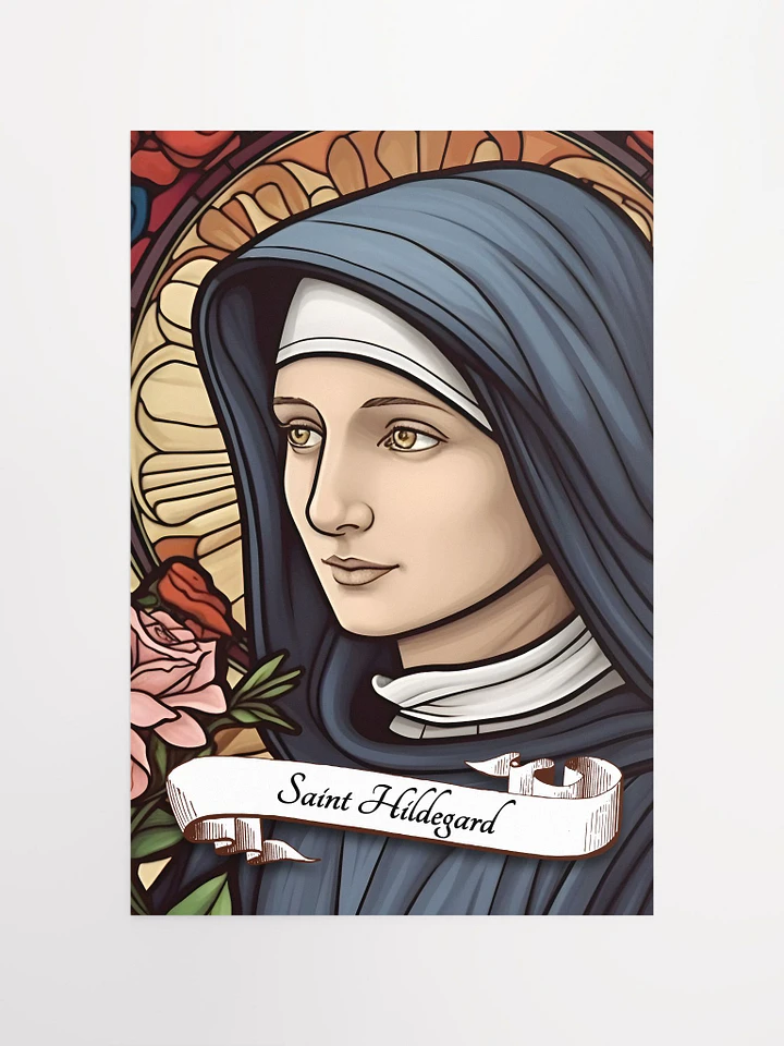 Saint Hildegard Patron Saint of Women's Education, Musicians, Writers, Composers, Creative People, Scientists, Matte Poster product image (2)