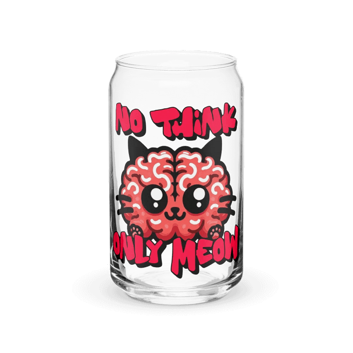 No think only meow can glass product image (2)