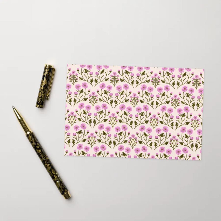Harmony of Mums - Pink and Green - Greeting Card - Empty Inside product image (8)