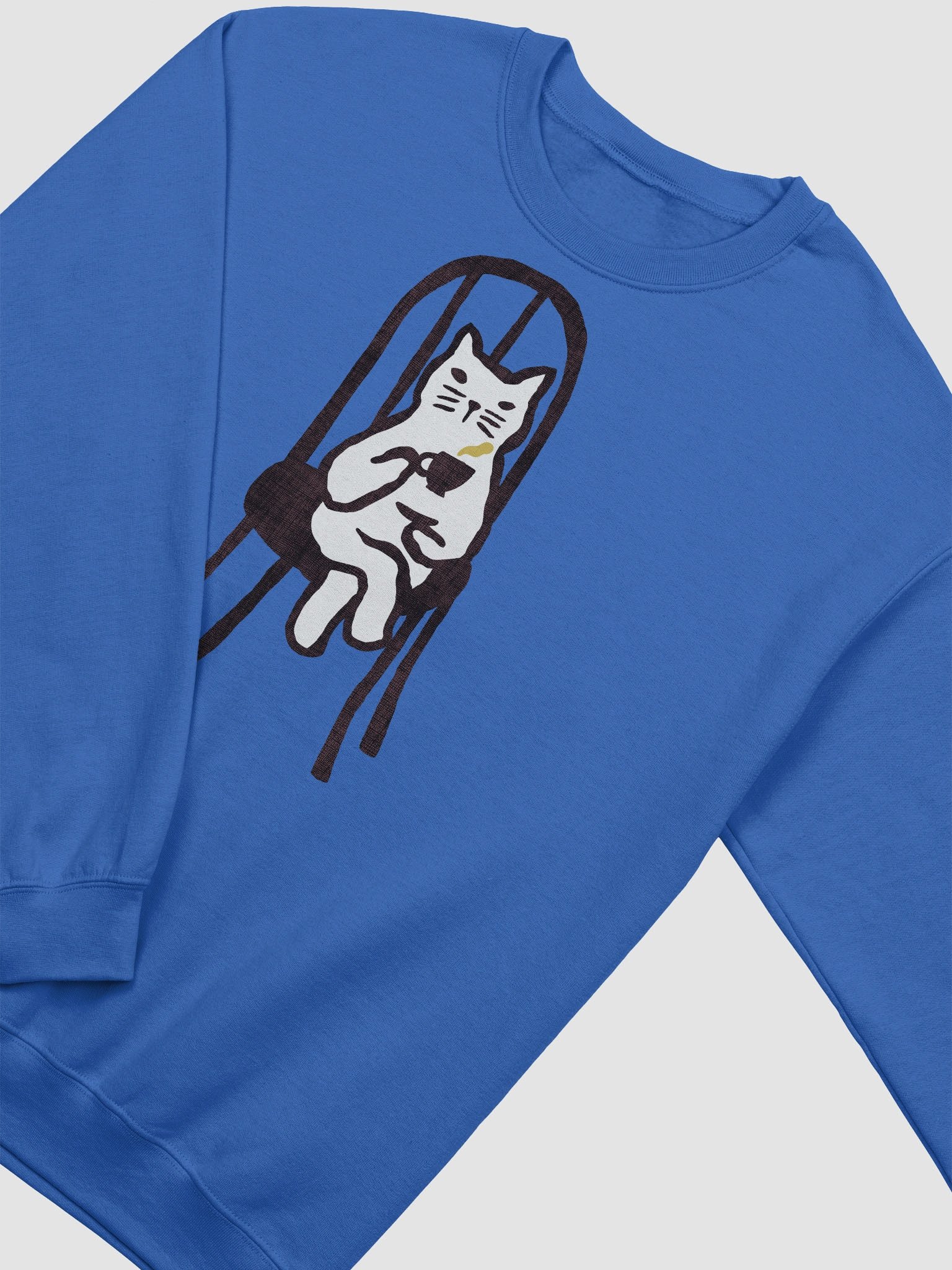 Afternoon tea with cat graphic sweatshirt product image (25)