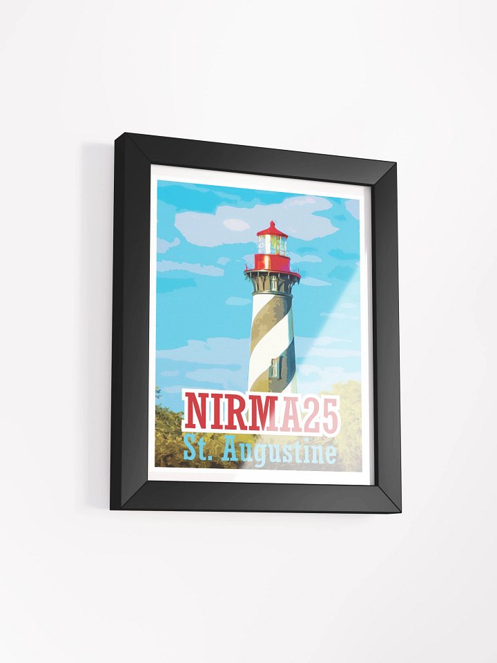 St. Augustine Lighthouse Framed Poster – Vintage Travel Edition product image (2)