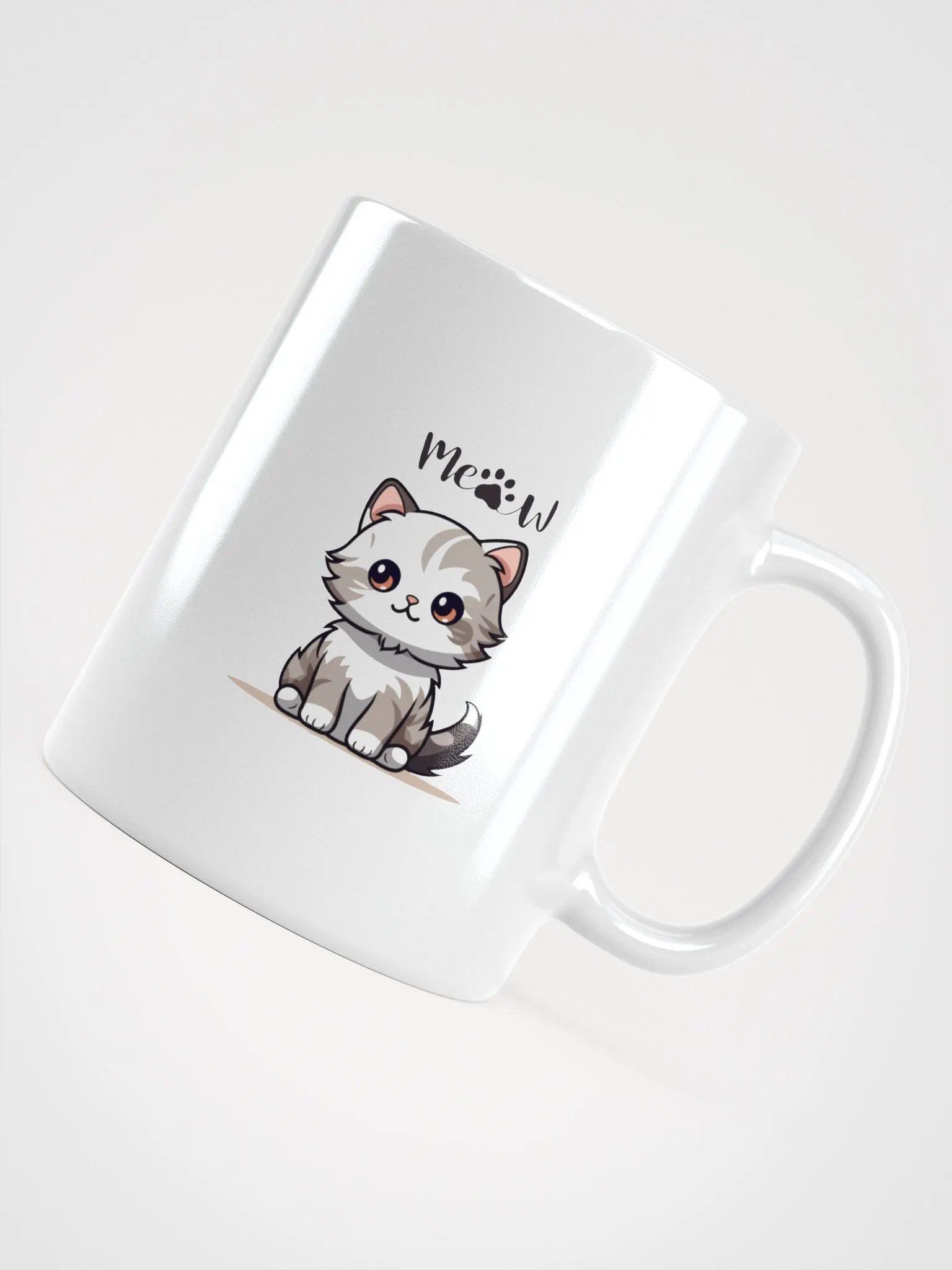 Poor Cat White Glossy Mug product image (10)