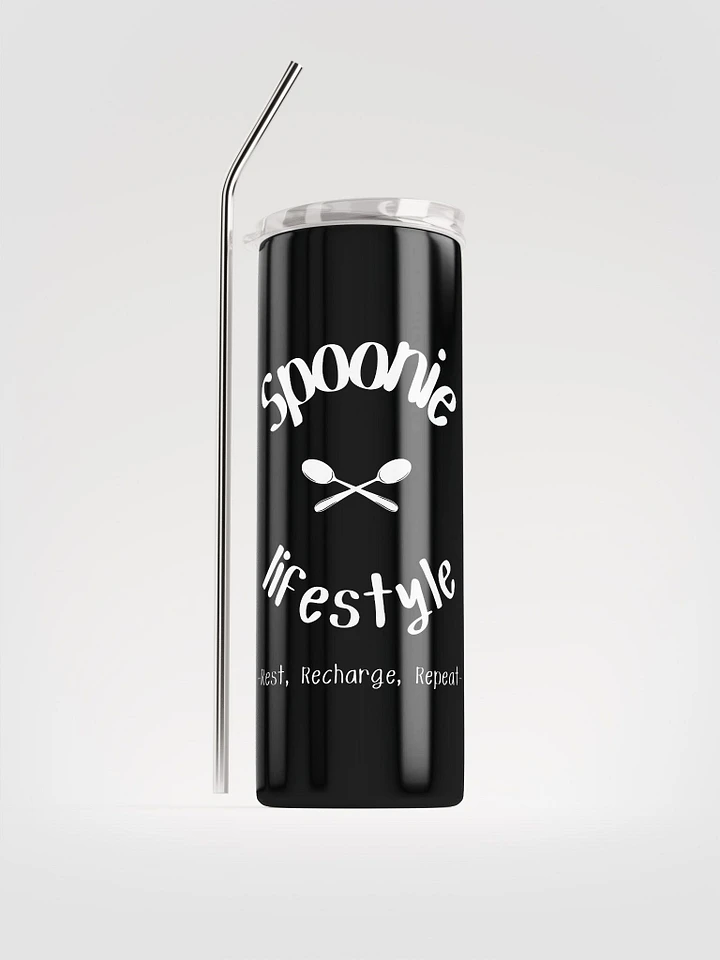 Spoonie Lifestyle- Rest, Recharge, Repeat stainless steel Tumbler (20oz) product image (1)