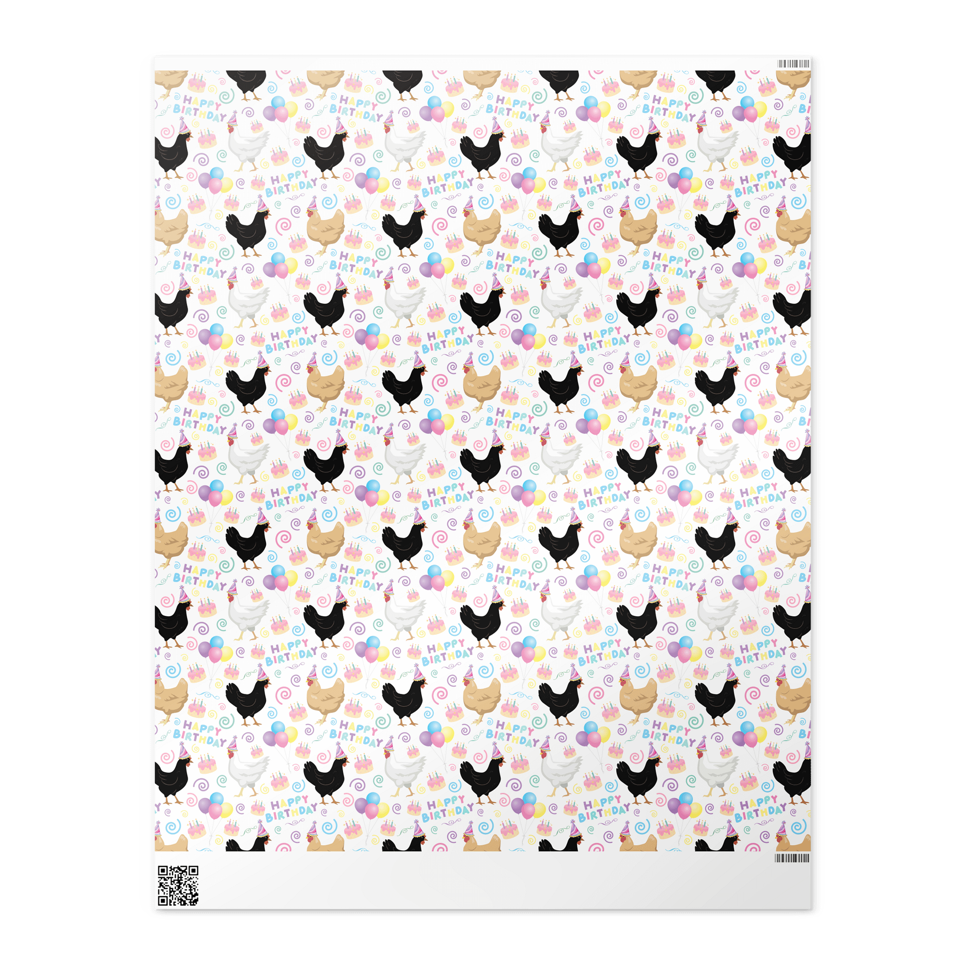 Chicken Birthday Wrapping Paper product image (4)