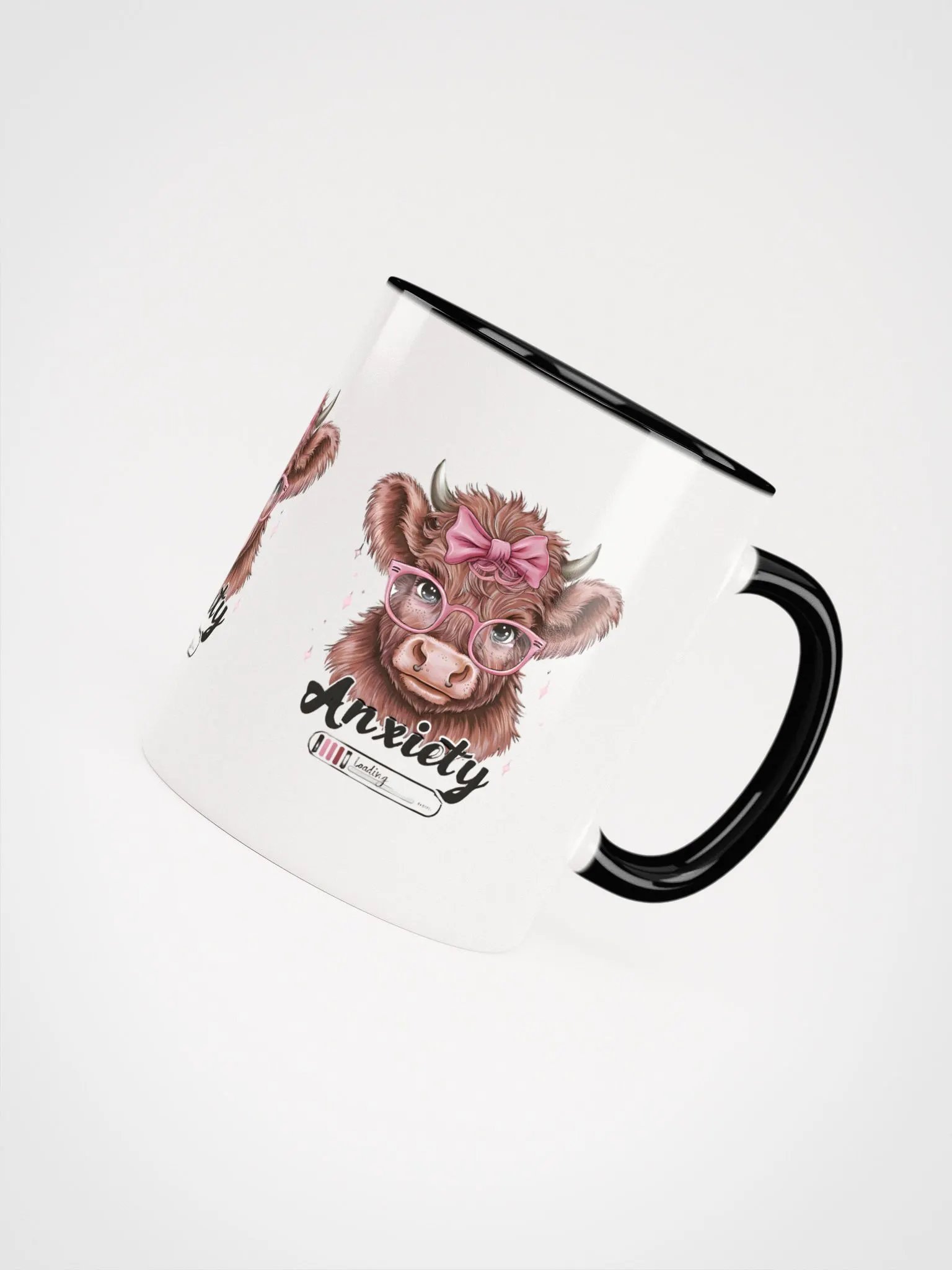 Anxiety Loading Coffee Mug – Funny Heifer Cow Design – Humorous Animal Lover Gift product image (7)