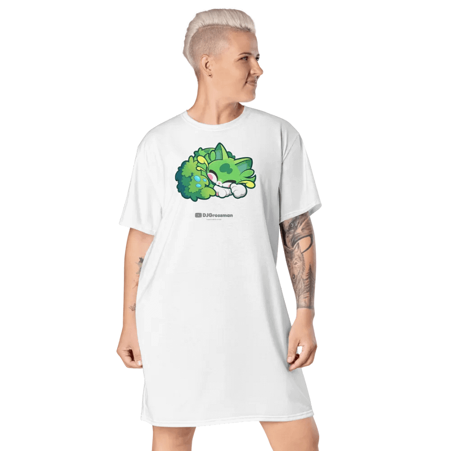 Sleeping Chloe • T-shirt Dress (White) product image (8)