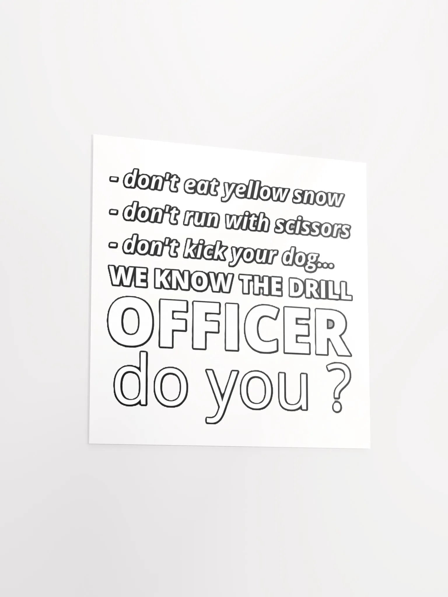 WE KNOW THE DRILL OFFICER, DO YOU? product image (13)