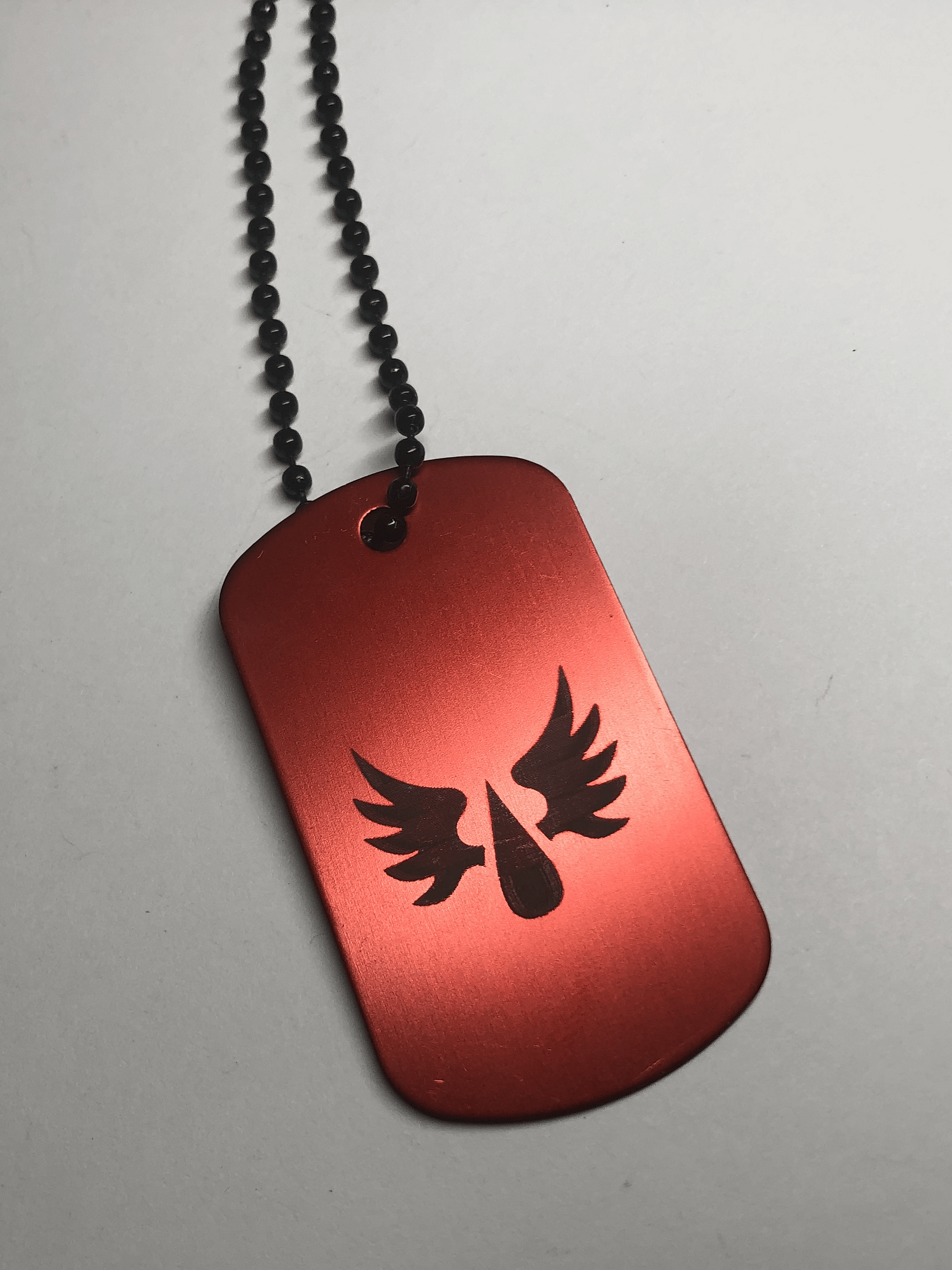 ANGELS - Engraved Dog Tag Pendant Necklace product image (5)