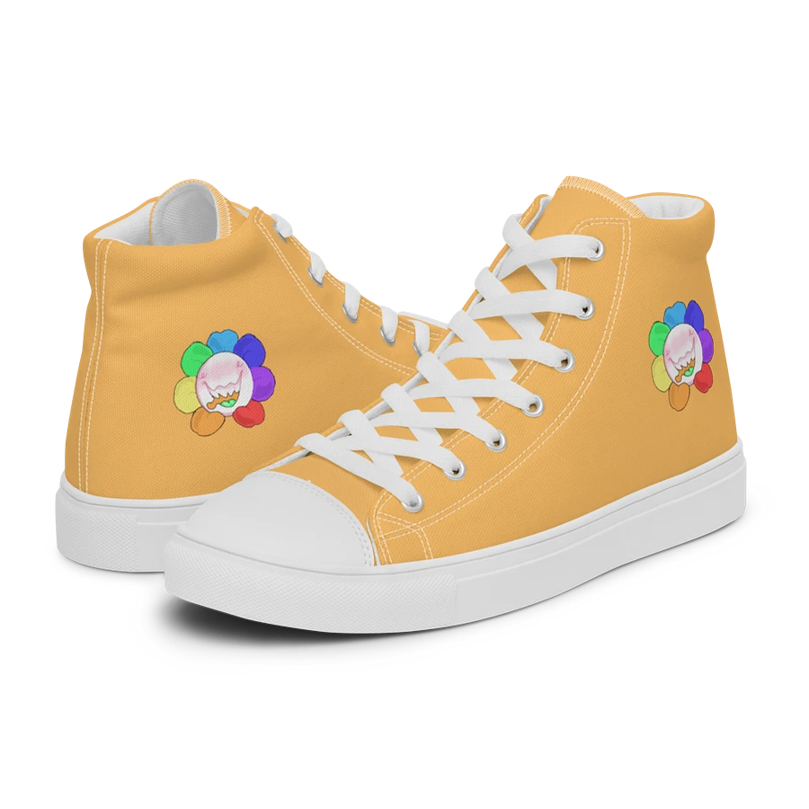 Pastel Orange and White Flower Sneakers product image (16)