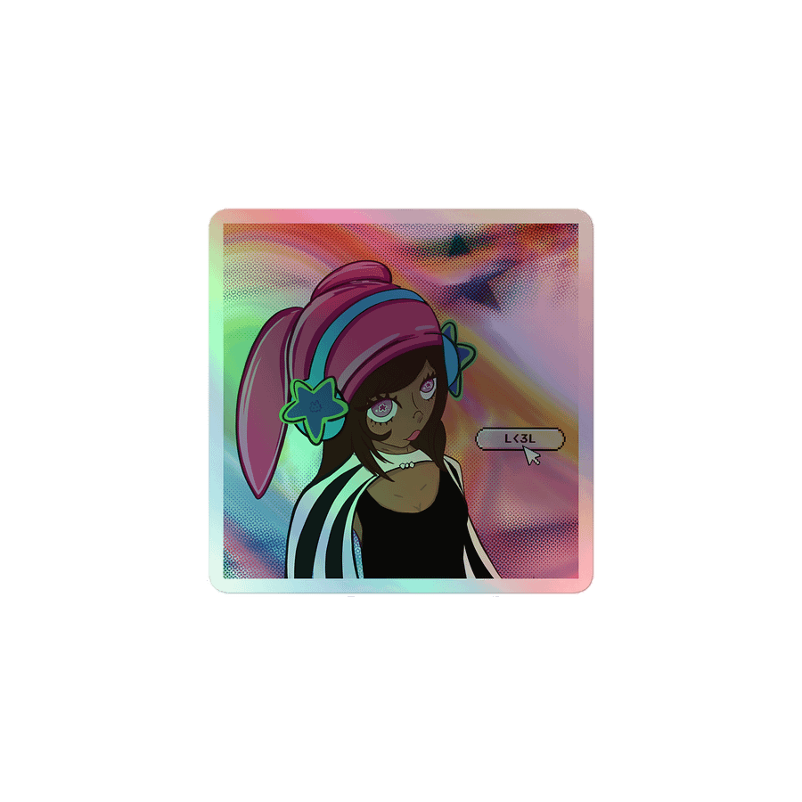 party grl holographic sticker product image (1)