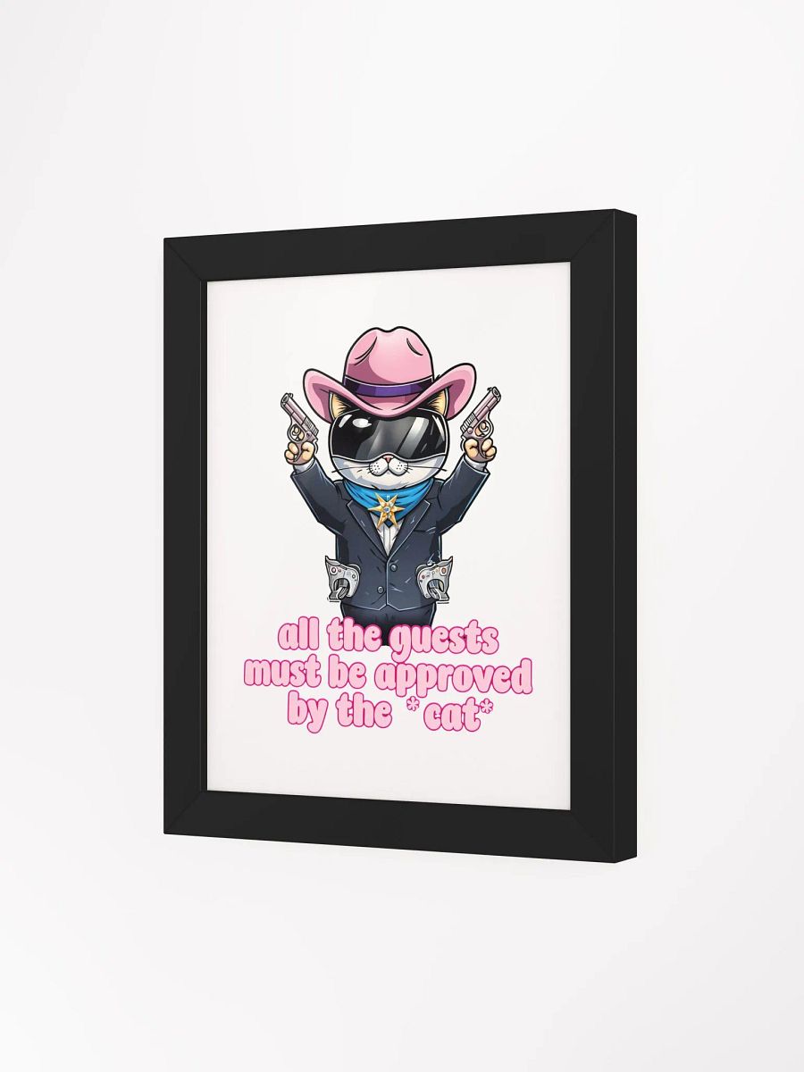 approved by the cat framed poster product image (3)