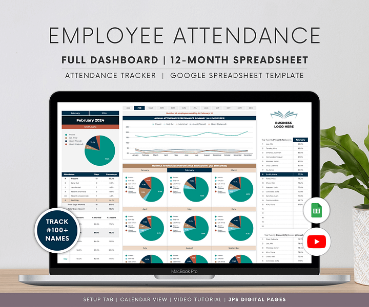 Employee Attendance Tracker & Dashboard product image (1)