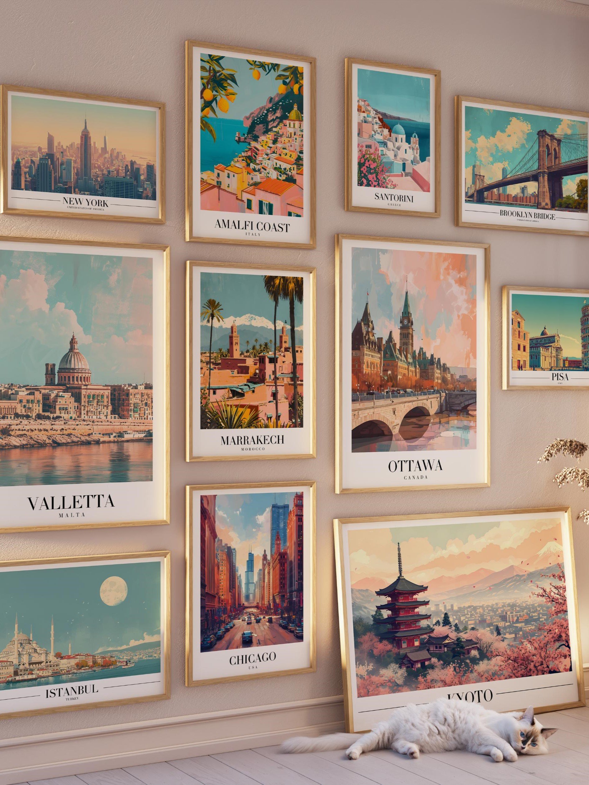 1250 Travel Poster Retro Aesthetic Vintage Travel Wall Art product image (8)