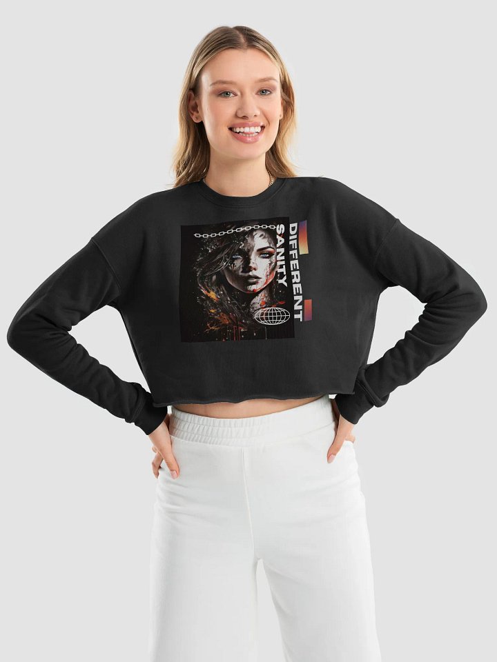 Sanity Splatter Women's Artistic Crop Sweatshirt product image (1)