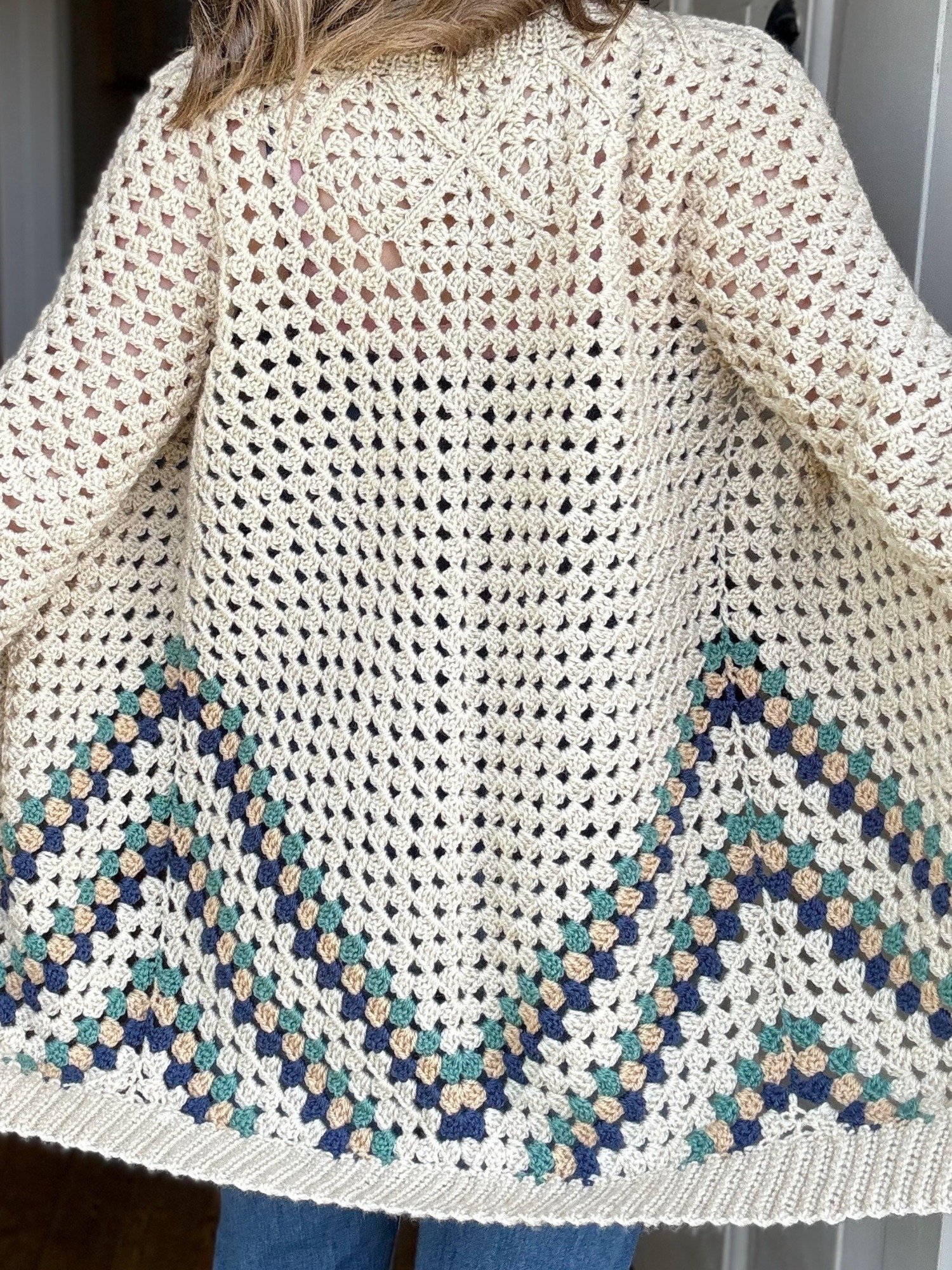 Modern Granny Square Cardigan Pattern Adult Sizes product image (10)