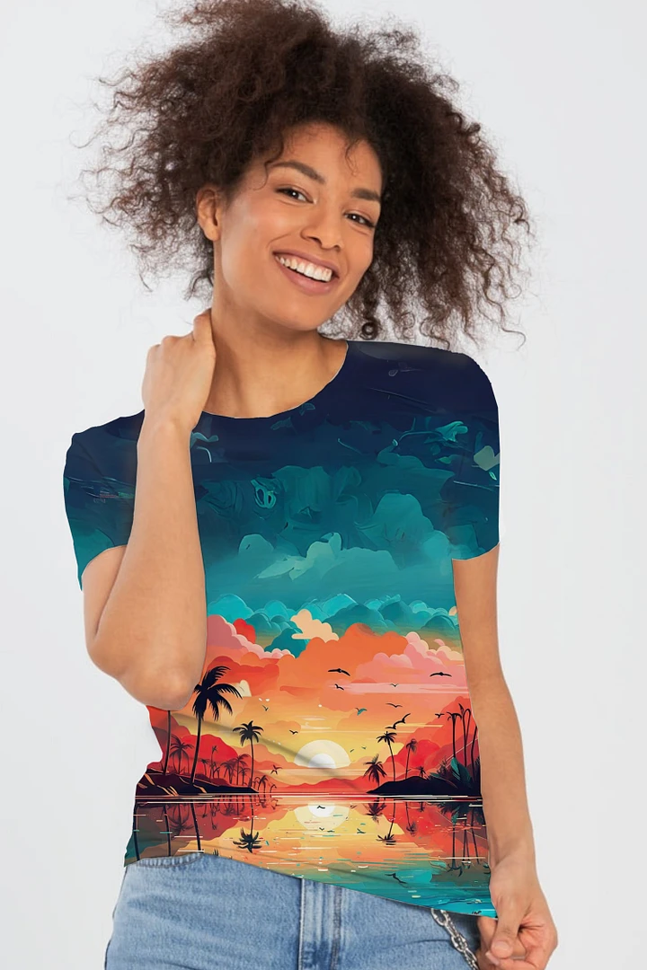 Tropical Sunset All Over Print T-shirt product image (1)