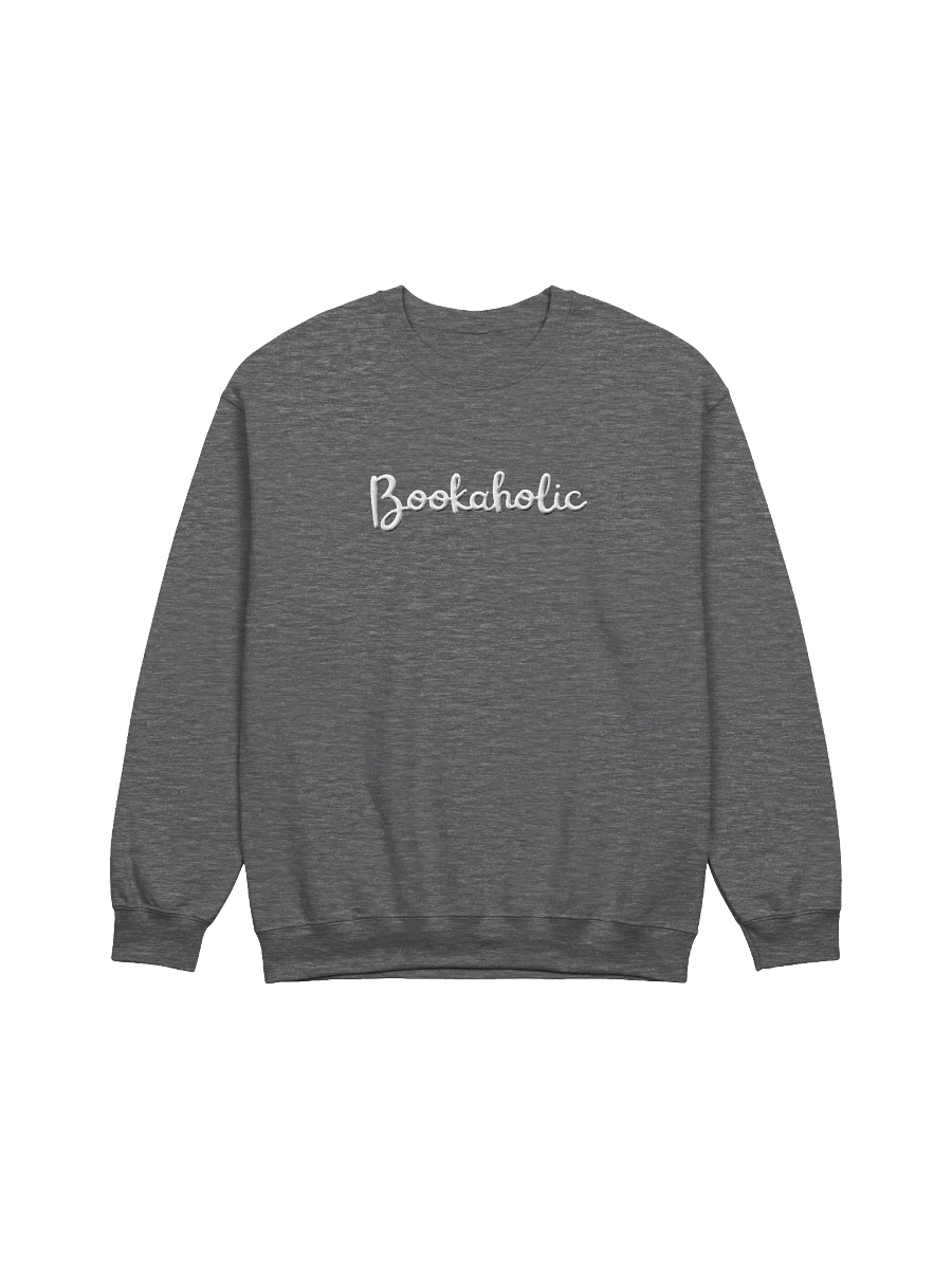 Bookaholic Embroidered Crewneck Sweatshirt - White Font product image (7)