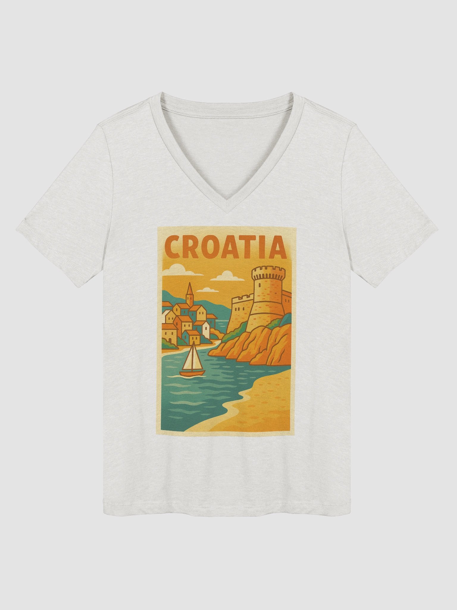 Croatia – Women’s V-Neck Tee product image (5)
