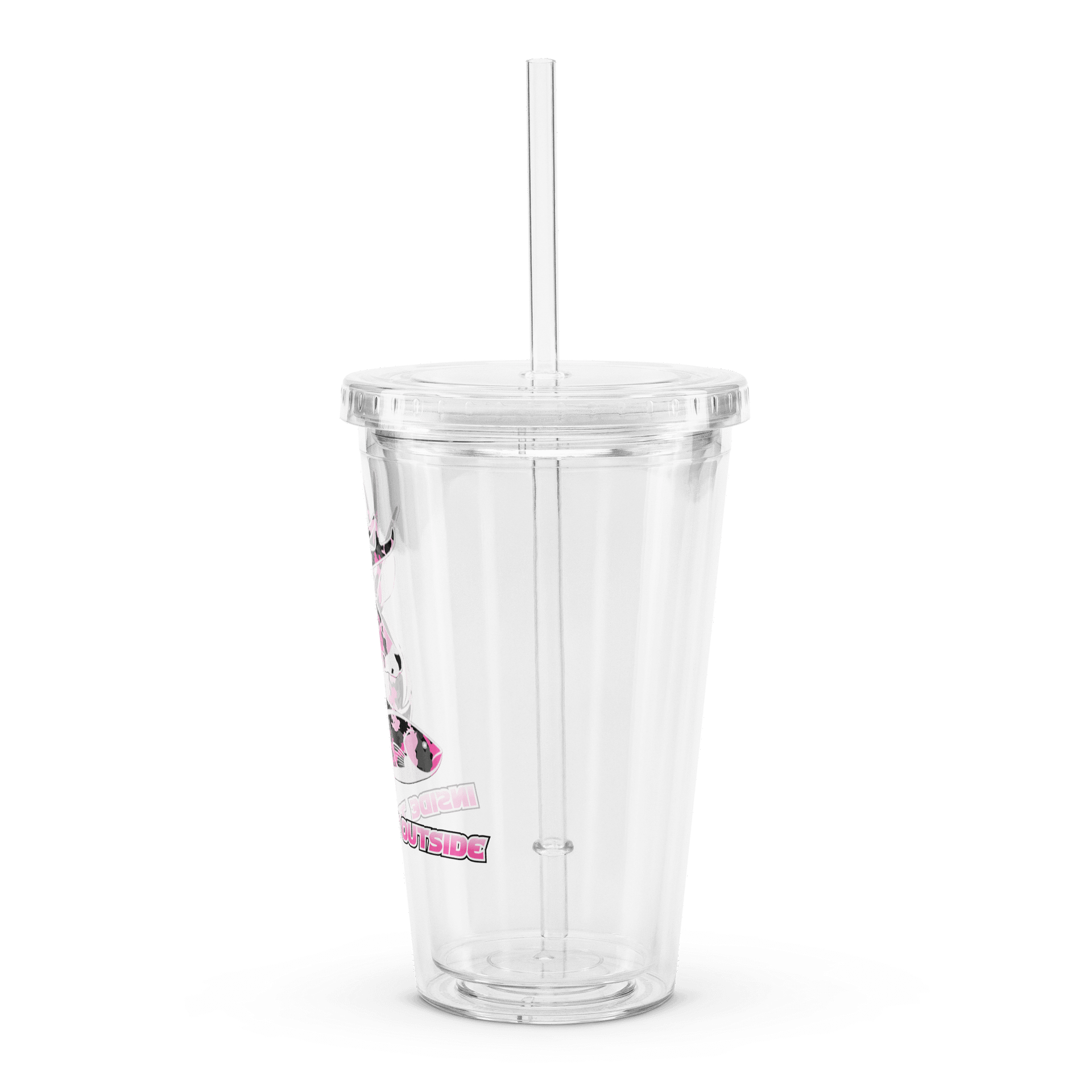 Double Wall Tumbler - Pink Camo W/ Cap & Straw product image (4)