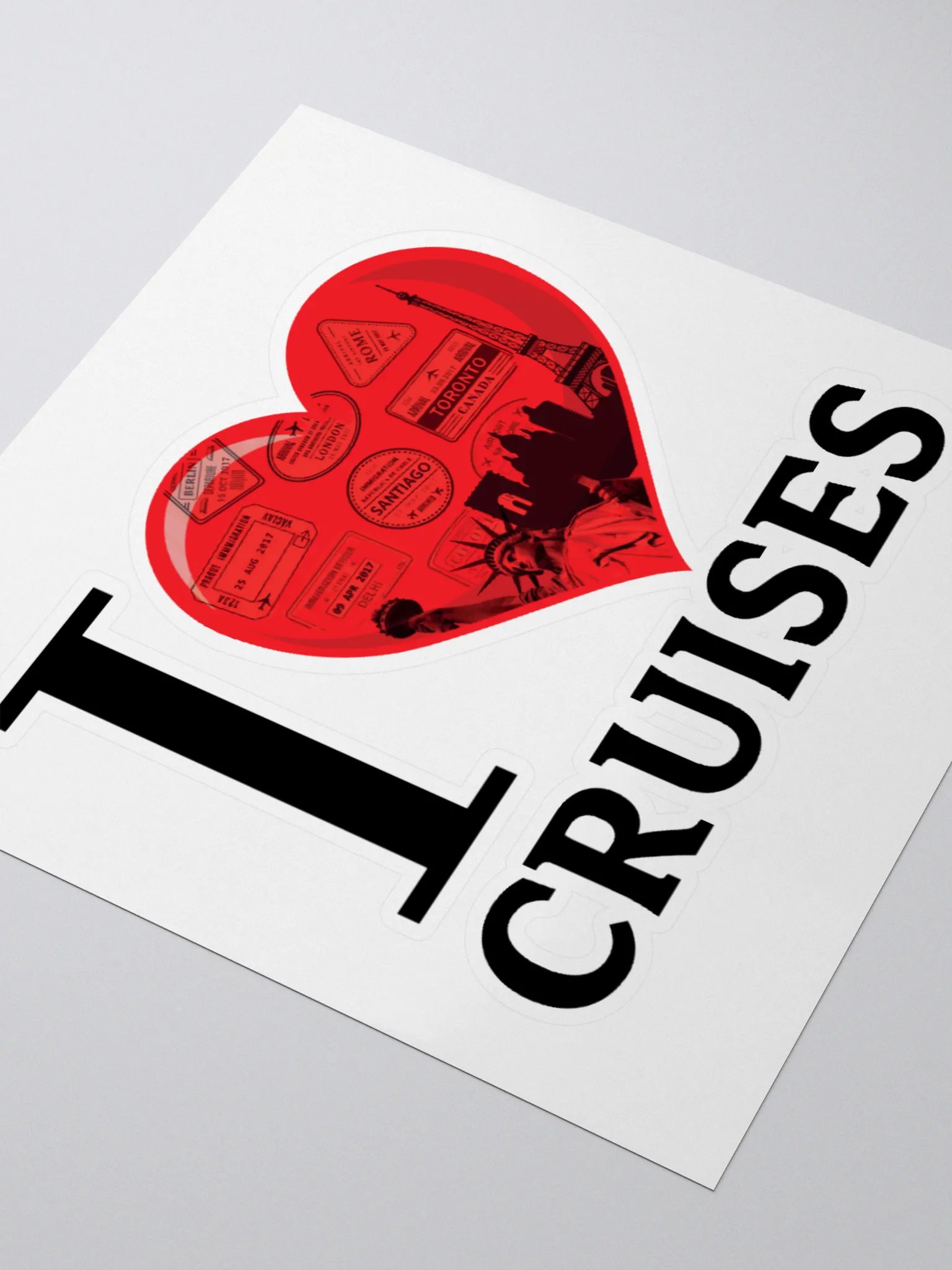 I Love Cruises Sticker product image (3)
