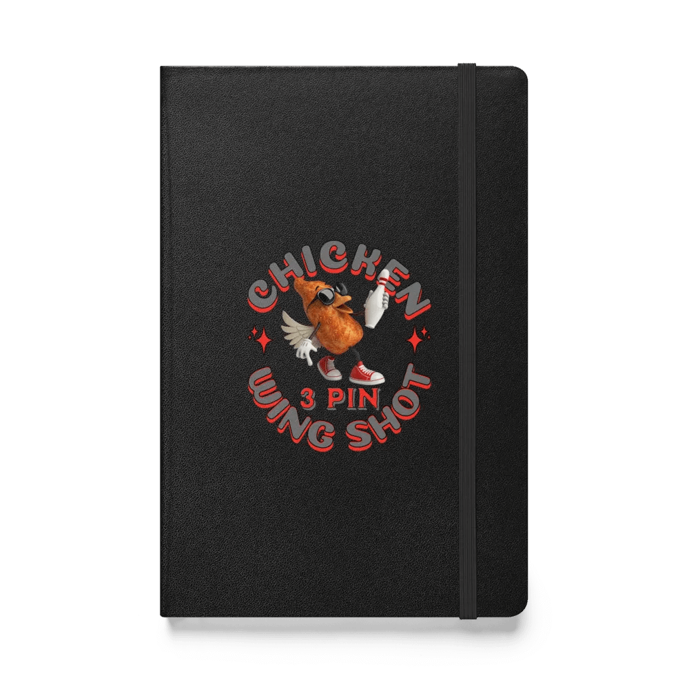 Chicken Wing Shot 3 Pin Bowling Funky Hardcover Notebook product image (1)