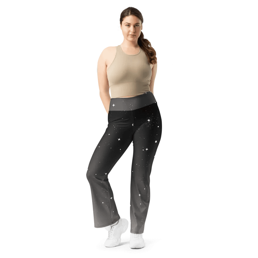 Starry Night Sky Flare Leggings product image (7)