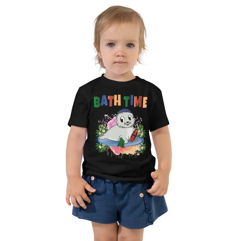 Bath Time Funny Colorful Bella +Canvas Toddler T-Shirt – Fun Gift for Kids product image (1)