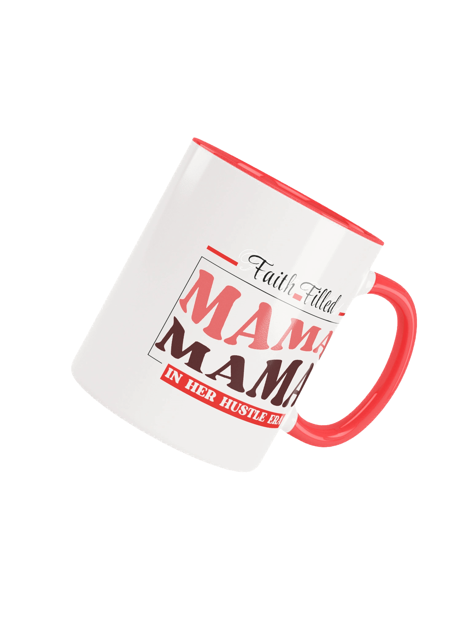 Faith Filled Mama In Her Hustle Era | Double-tone Ceramic Mug | Faith Gift for Believers product image (4)