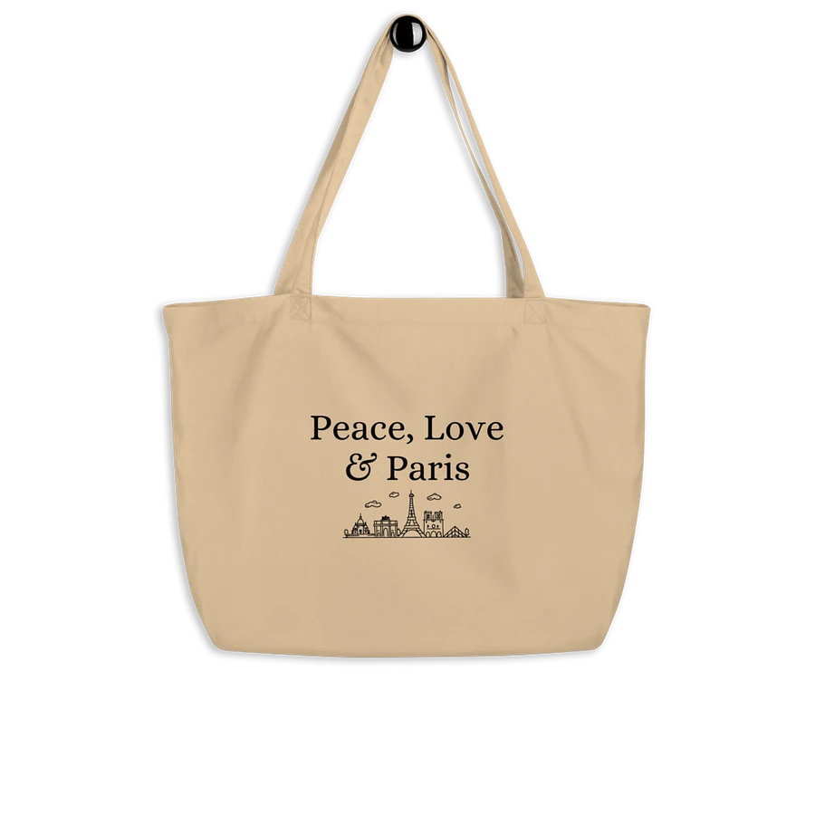 Peace, Love and Paris with Monuments Organic Tote Bag product image (5)