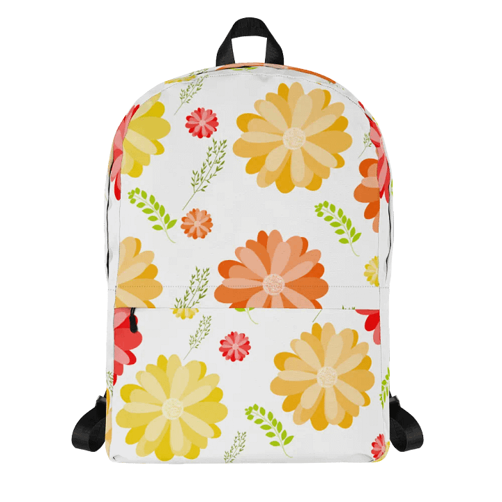 Orange Floral Backpack product image (1)