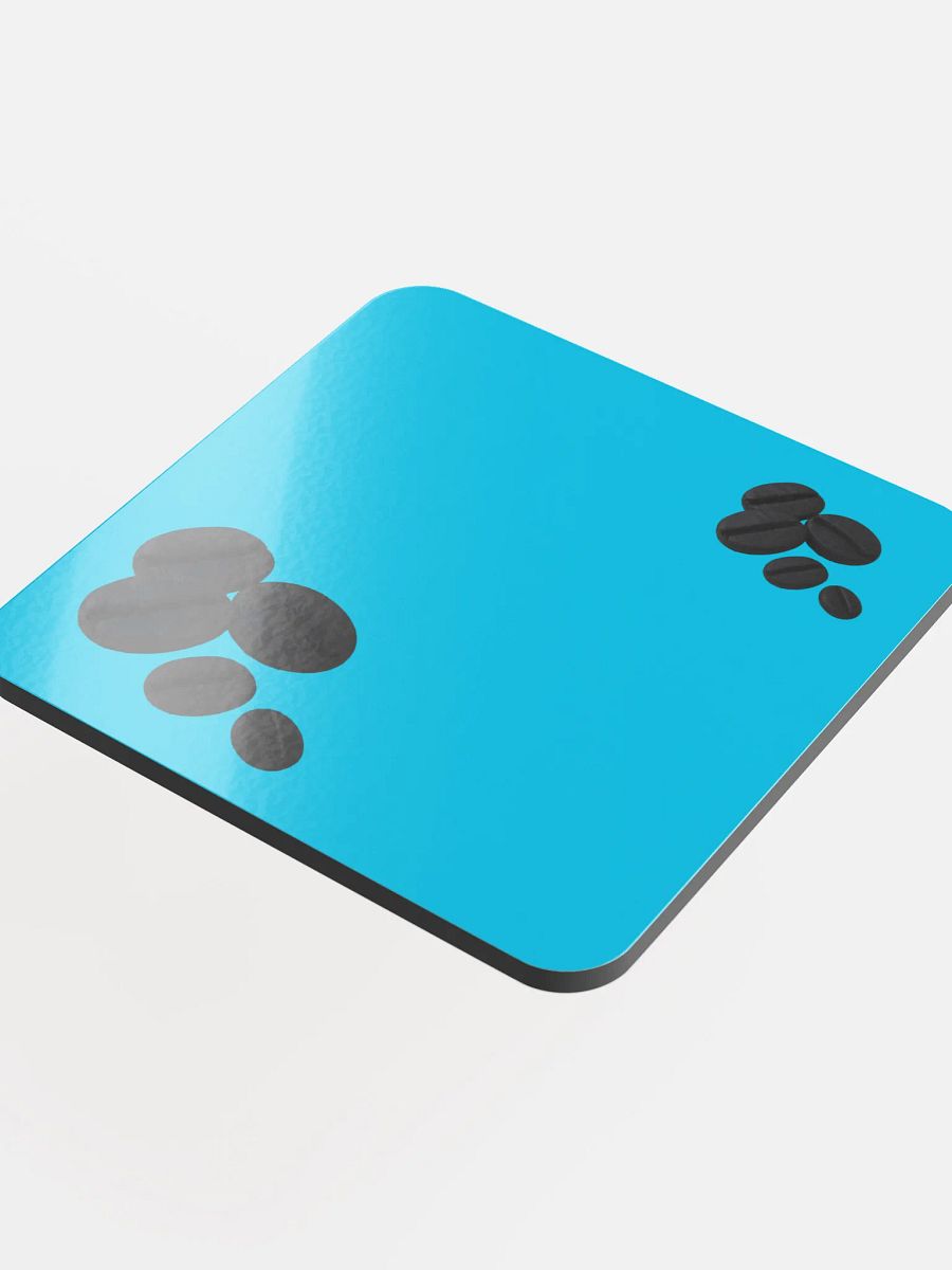 Cyan Black Coffee Beans Coaster product image (4)
