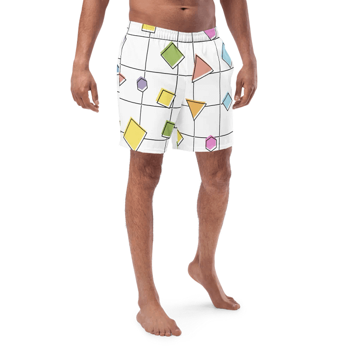 Geometric Splash All-Over Print Swim Trunks product image (1)