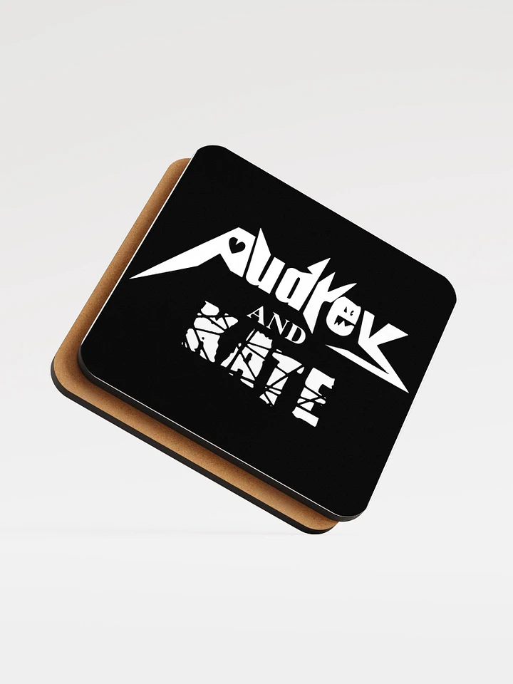 Audrey and Kate Official Square White Logo Coasters product image (1)