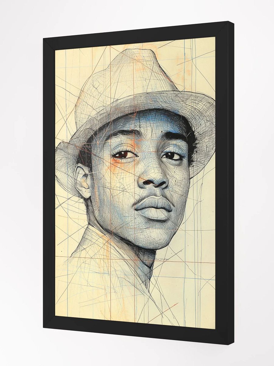 Effortless Charm: Minimalist Portrait of a Young Man in a Hat product image (2)