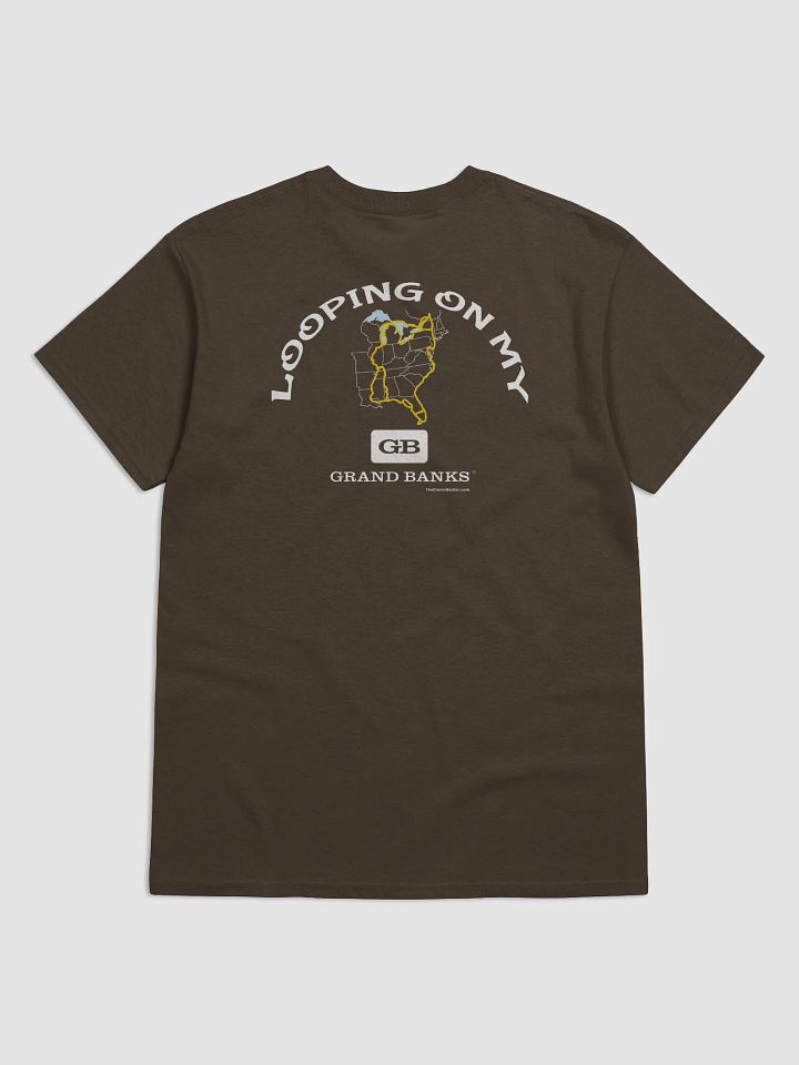 Looping On My Grand Banks - T-Shirt - Dark Shirt w/White Logo product image (2)