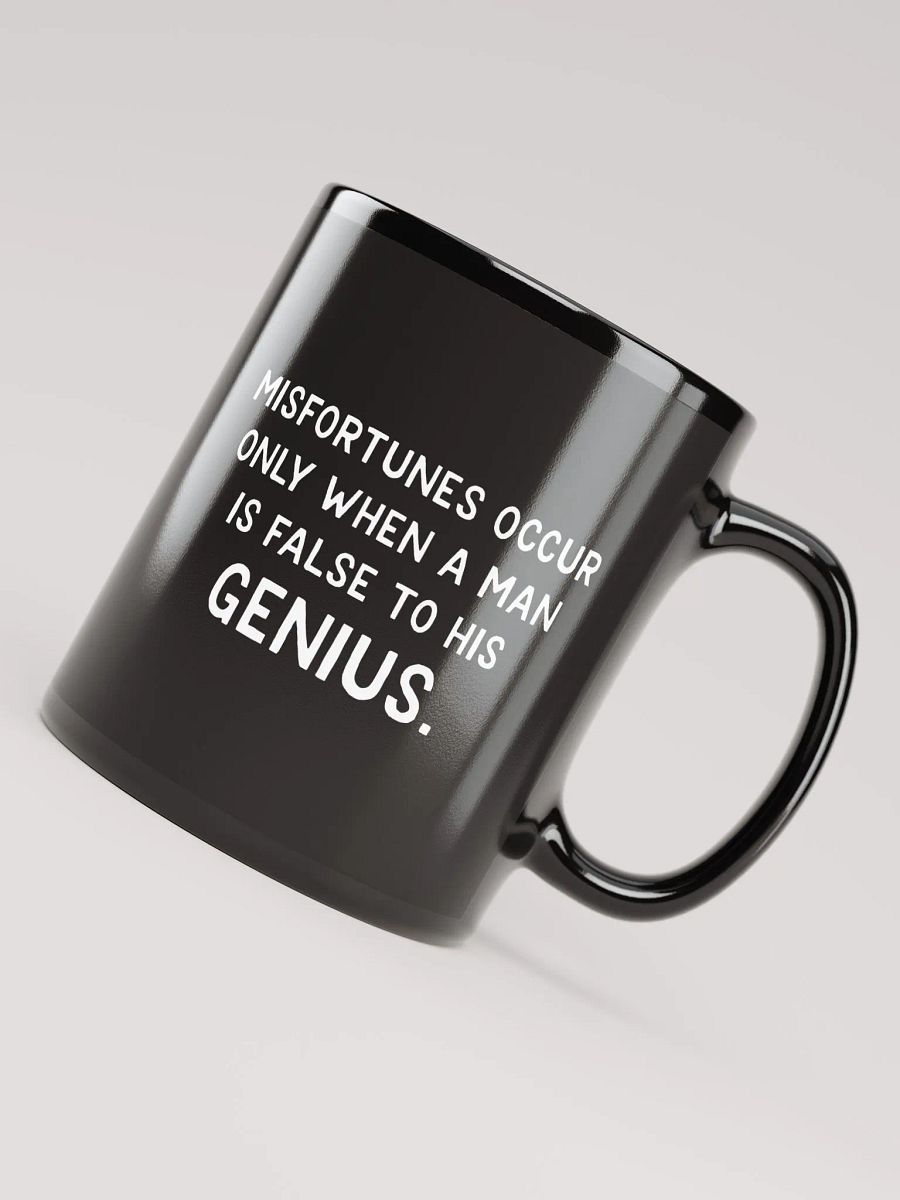 Embrace Your Genius Thoreau Quote Black Coffee Mug product image (5)