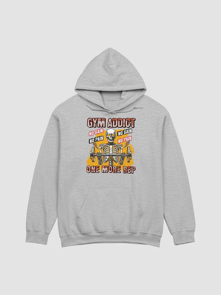 Gym Addict One More Rep Skeleton Hoodie product image (31)