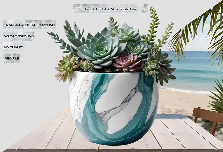 Ocean Serenity Bowl – Eternal Marble Coastal PNG product image (2)