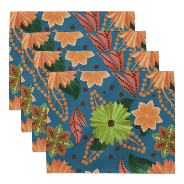 El Yunque Blue Floral Placemats product image (1)
