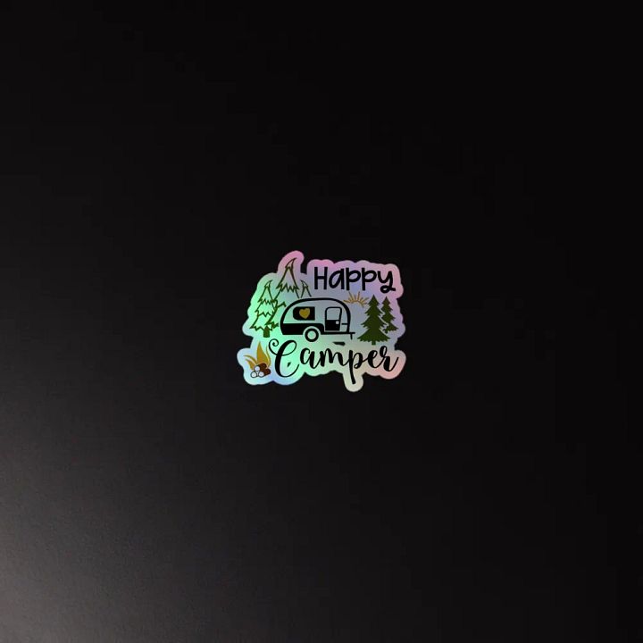 Happy Camper Holographic Sticker Set product image (4)