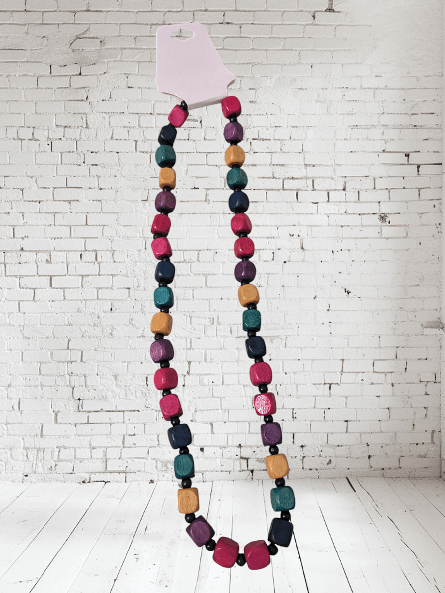 Bold Colors Flat Bead Necklace product image (1)