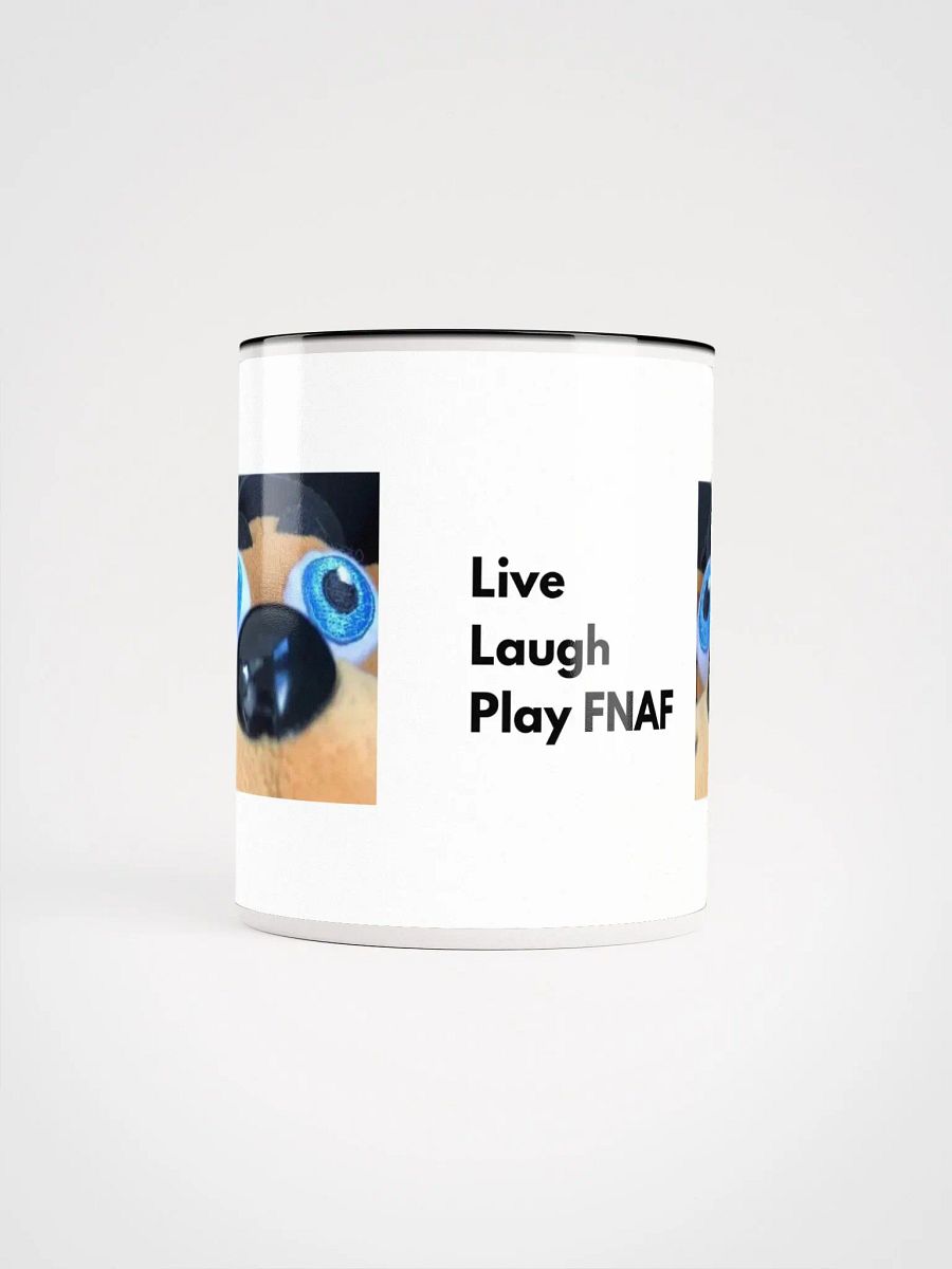 White Live Laugh Play FNAF Mug product image (44)
