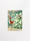 Green Flower Fairy with Deer Premium Matte Poster product image (4)